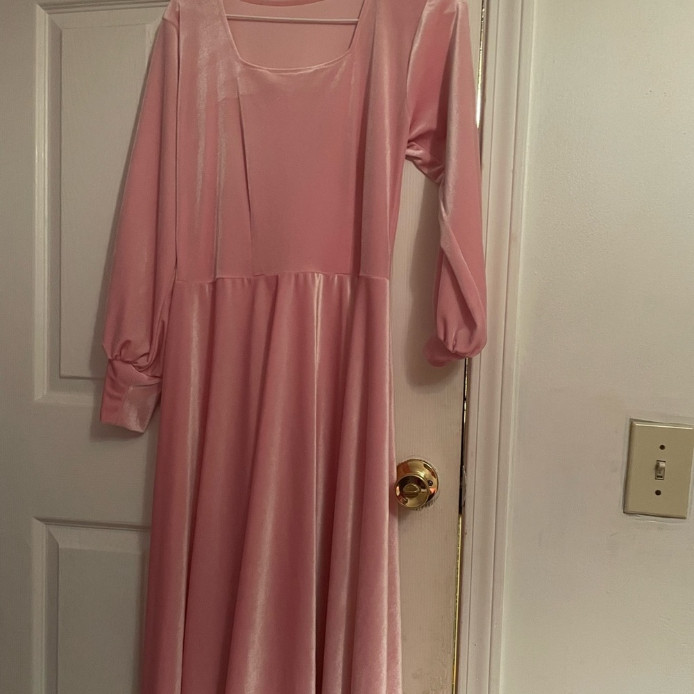 Pink Velvet Dress